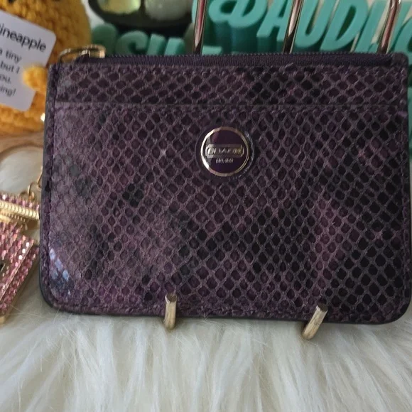 ๐๐ LOW START ๐๐Coach Purple id Card Holder And Purse Bling - Picture 1 of 9